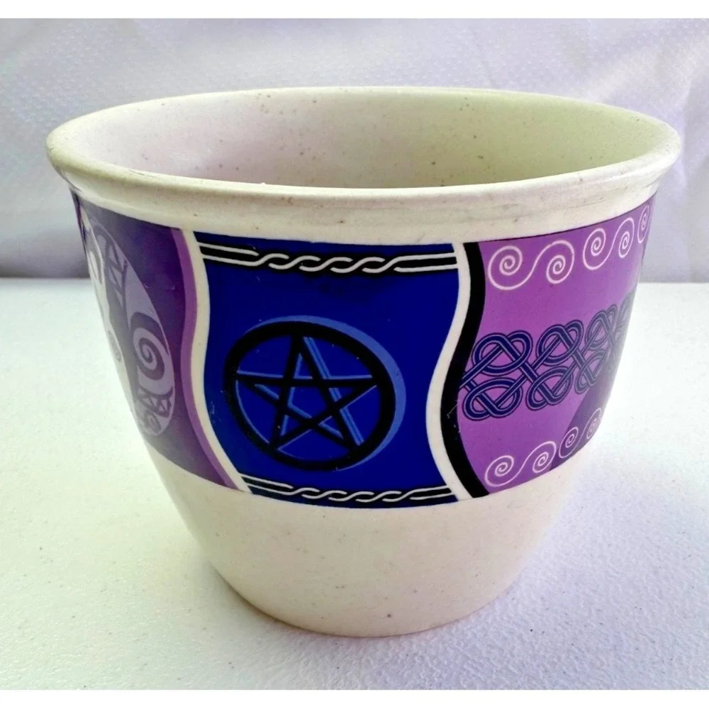 Ceramic Smudge Holder Bowl Goddess Meditation Pagan Wicca Healing Smudging Moon‎